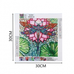 SX-DZ503-S11024  30x30cm Diamond Painting Kit -  Dragonfly