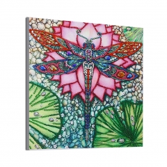 SX-DZ503-S11024  30x30cm Diamond Painting Kit -  Dragonfly