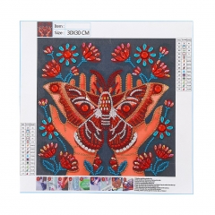 SX-V001  30x30cm  Diamond Painting Kit -  Butterfly in hand