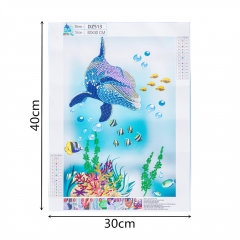 SX-DZ513 Special Shaped Diamond Painting Kits- Dolphin