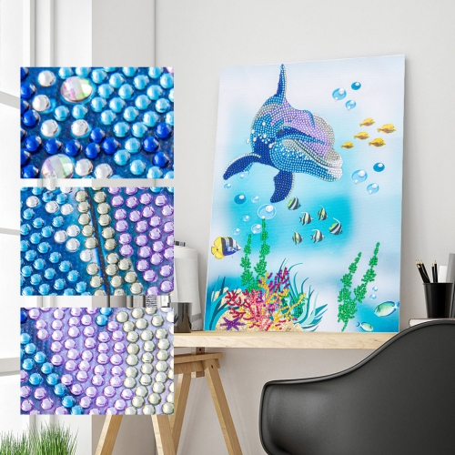 SX-DZ513 Special Shaped Diamond Painting Kits- Dolphin