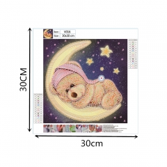 SX-V016   Special Shaped Diamond Painting Kits - Moon bear