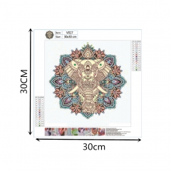 SX-V017   Special Shaped Diamond Painting Kits - Elephant