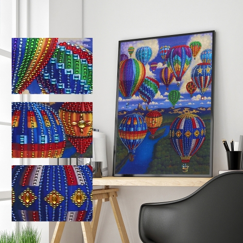 SX-V013  Special Shaped Diamond Painting Kits - Hot air balloon