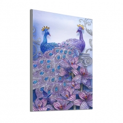 SX-V014   Special Shaped Diamond Painting Kits - Peacock 