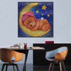 SX-V016   Special Shaped Diamond Painting Kits - Moon bear