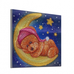 SX-V016   Special Shaped Diamond Painting Kits - Moon bear