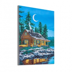 SX-V026   Special Shaped Diamond Painting Kits - House 