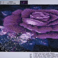 SX-F001  25X25cm  Diamond Painting Kits - Purple Rose