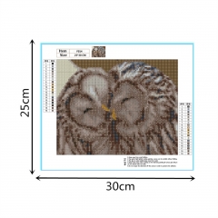 SX-F014  25X30cm   Diamond Painting Kits - Owl