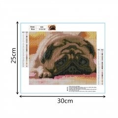 SX-F009  25X30cm  Diamond Painting Kits - Bulldog