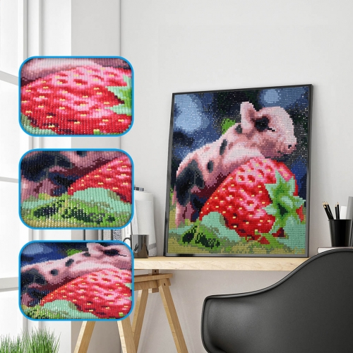 SX-F010  30X30cm  Diamond Painting Kits - Little sweet pig