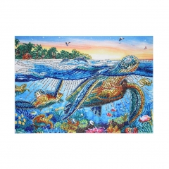 SX-DZ105  Special Shaped Diamond Painting Kits - Sea turtle 