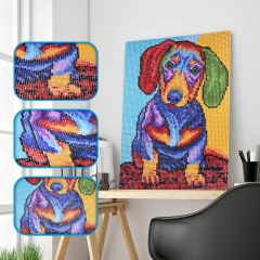 SX-F011  25X35cm   Diamond Painting Kits - Color dog