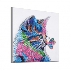 SX- H001   Special Shaped Diamond Painting Kits - Butterfly cat