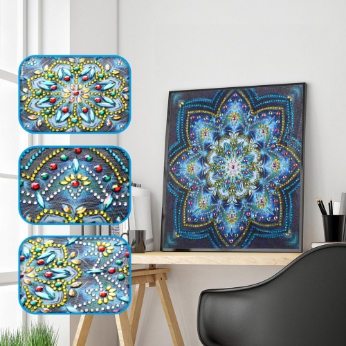 SX-DZ120   Special Shaped Diamond Painting Kits - Mandala  