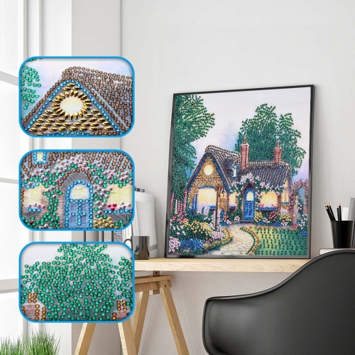 SX-DZ113   Special Shaped Diamond Painting Kits - House