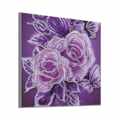 SX- H008   Special Shaped Diamond Painting Kits - Flower 
