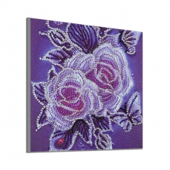 SX- H009   Special Shaped Diamond Painting Kits - Flower