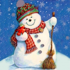 SX- B3399   Diamond Painting Kit - Snowman