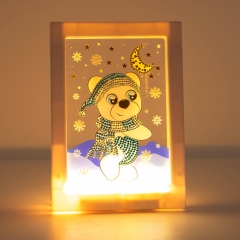 XKLED004 DIY Mosaic Night Light Part Special Shape Diamond Photo Frame