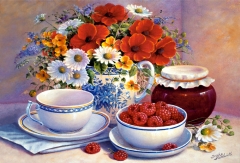 SX-9D90569 9D Diamond Painting Still Life - both diamond painting and painting by numbers 2 in 1 DIY Paintings