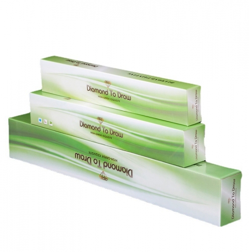 SX-PB01001 Available stock Neutral packing English version green painting folding Box Customized Diamond Kits hard paper diamond painting packing box