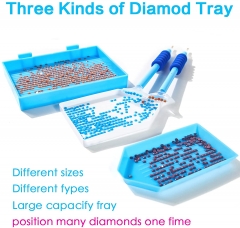 SX-DPA036 56pcs 5D Diamond Painting Tools Accessories with 28 Grids Diamond Embroidery Box and Diamond Painting Roller for Kids and Adult Blue