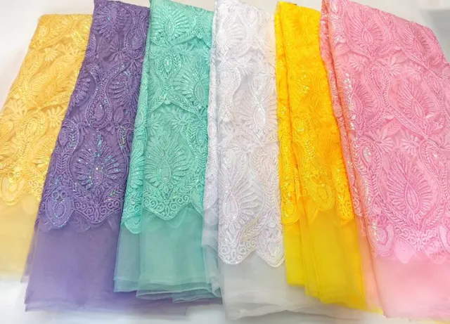 OK1028 21ss new arrivals sequin rope net african fabrics for ladies wedding dresses