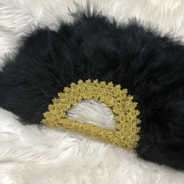 HF African Hand Fan Feather Traditional Fan Shaped Fan For Wedding And Party