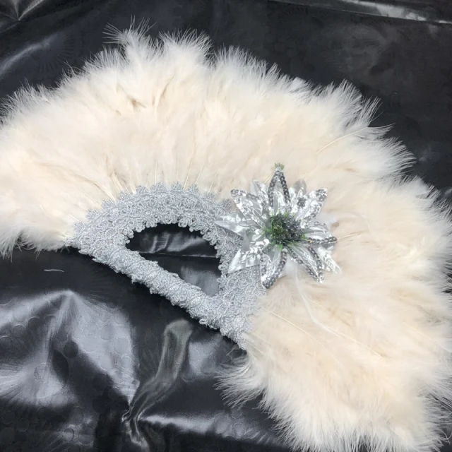 HF African Hand Fan Feather Traditional Fan Shaped Fan For Wedding And Party