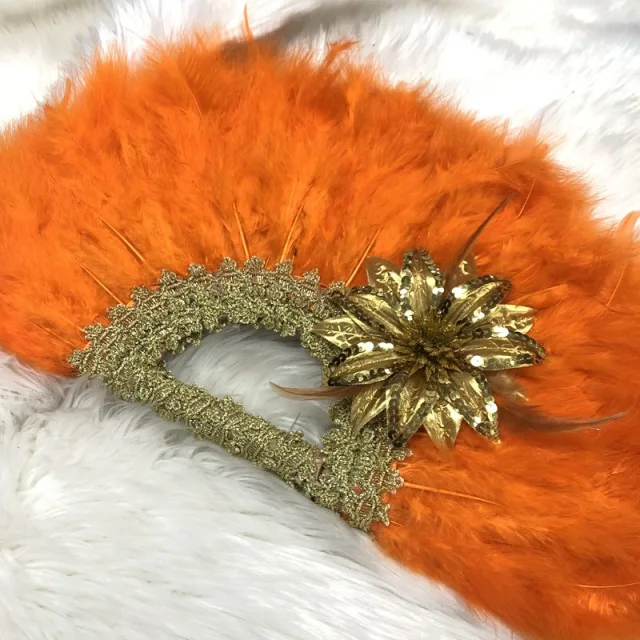 HF African Hand Fan Feather Traditional Fan Shaped Fan For Wedding And Party