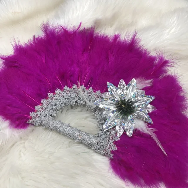 HF African Hand Fan Feather Traditional Fan Shaped Fan For Wedding And Party