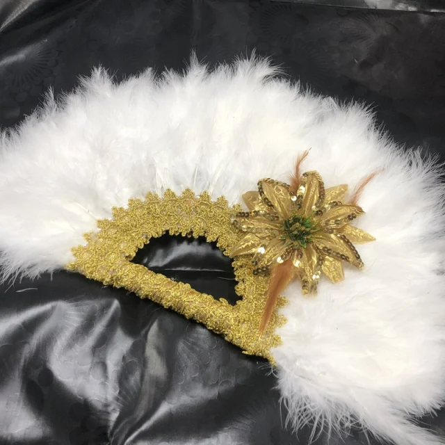 HF African Hand Fan Feather Traditional Fan Shaped Fan For Wedding And Party