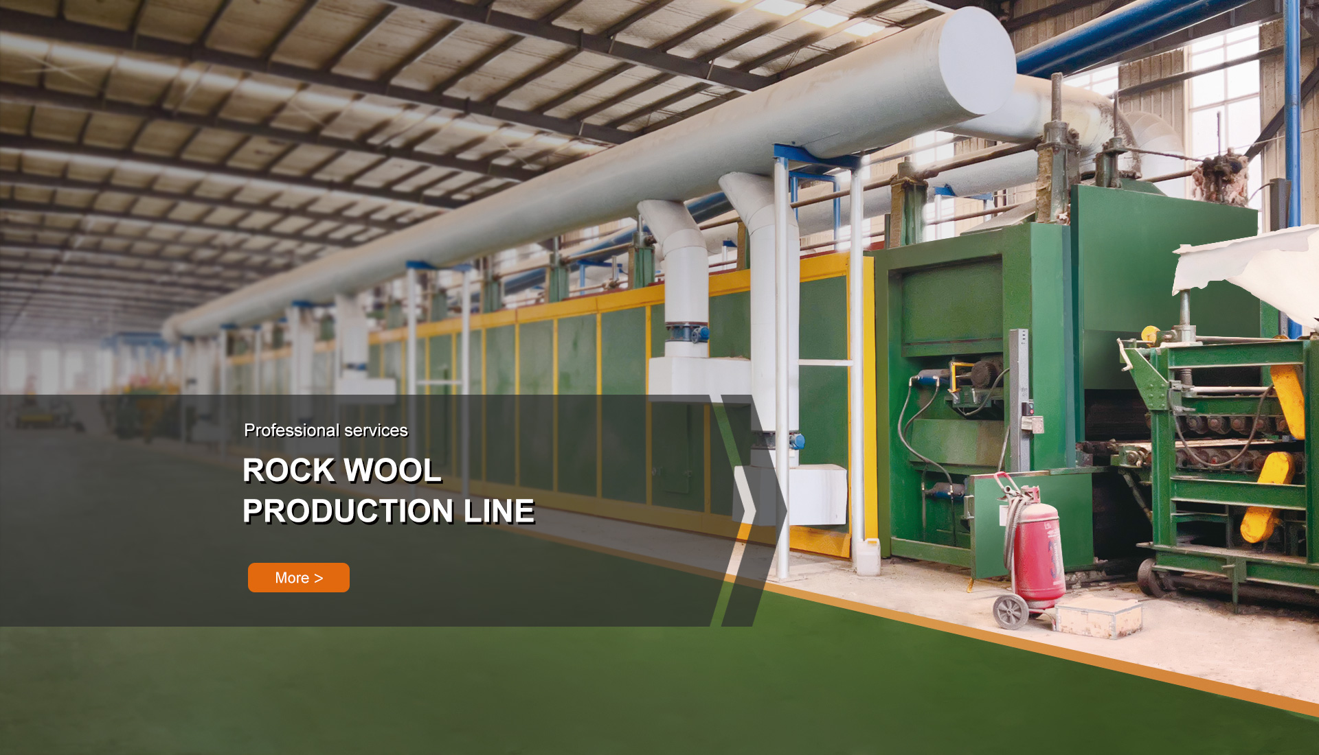 Stone wool production line