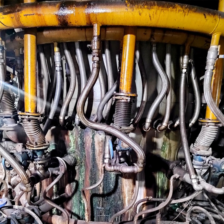 Natural gas furnace rock wool production line