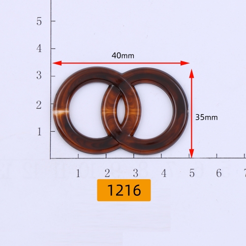 1216# Special pattern,The two rings are fixed,Plastic,acrylic