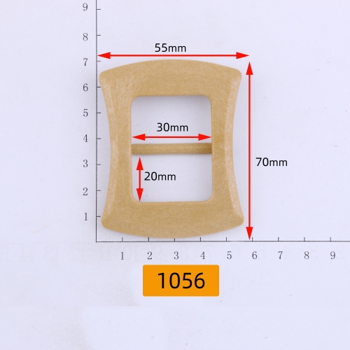 1056# Waist buckle,Wood color,Plastic,acrylic