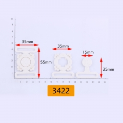 3422# Flower, waist buckle, plastic, acrylic，totem