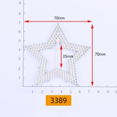 3389# Five pointed star, buckle，plastic, acrylic