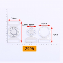 2996# Pattern circle, waist buckle, plastic, acrylic，Two piece set