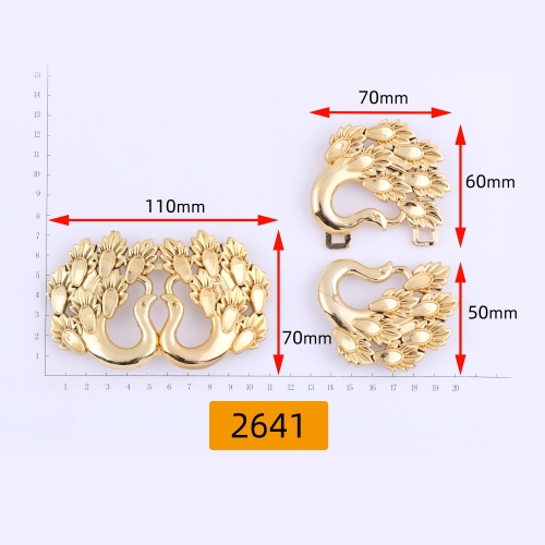 2641# Peacock, belt buckle, waist buckle