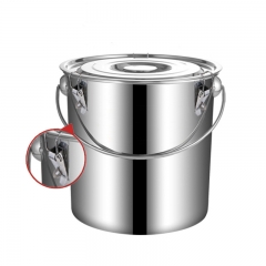 Stainless Steel Handle Lock Soup Bucket