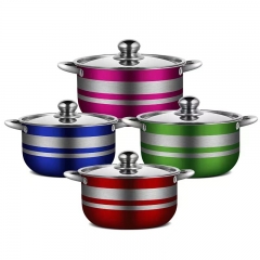 Stainless Steel Colorful Cookware Set