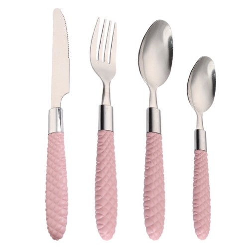 Plastic Handle Stainless Steel Flatware Set