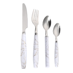 Plastic Handle Stainless Steel Flatware Set