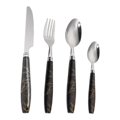 Plastic Handle Stainless Steel Flatware Set