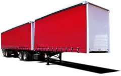 红色PVC重型长丝织物篷布，用于卡车/拖车罩