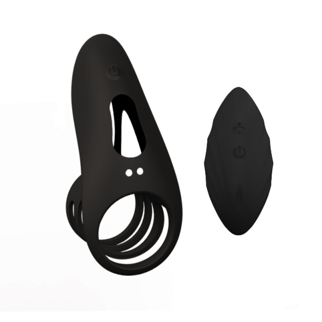 Charging vibration lock fine ring male penis delay ring multi-functional silicone collar adult sex toys