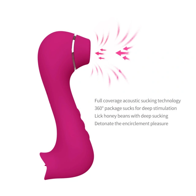 Magnetic suction charging vibrator sucking 10 frequency tongue licking small sea lion dual-use mini female vibrator massager